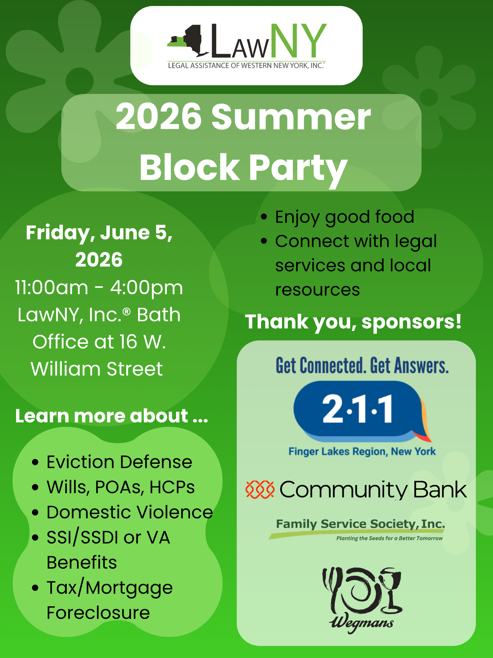 2026 Summer Block Party Flyer